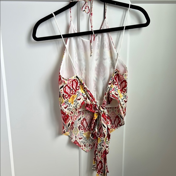 Alice + Olivia Patterned Handkerchief Halter Top | Large - Picture 6 of 7